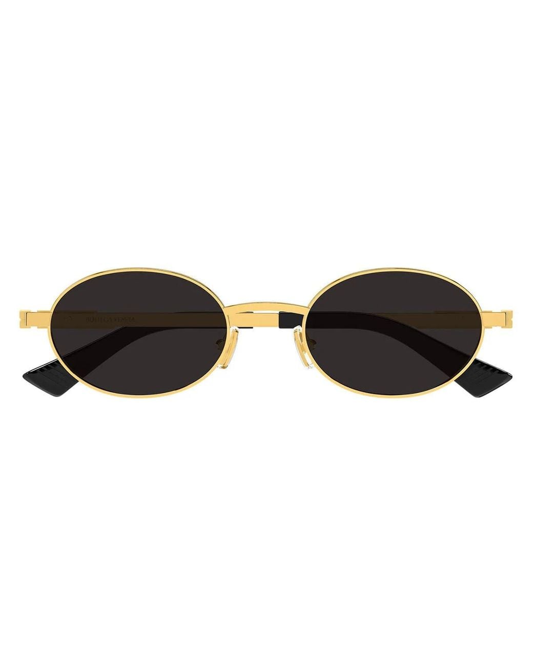 Bottega Veneta White Eyewear Oval Frame Sunglasses