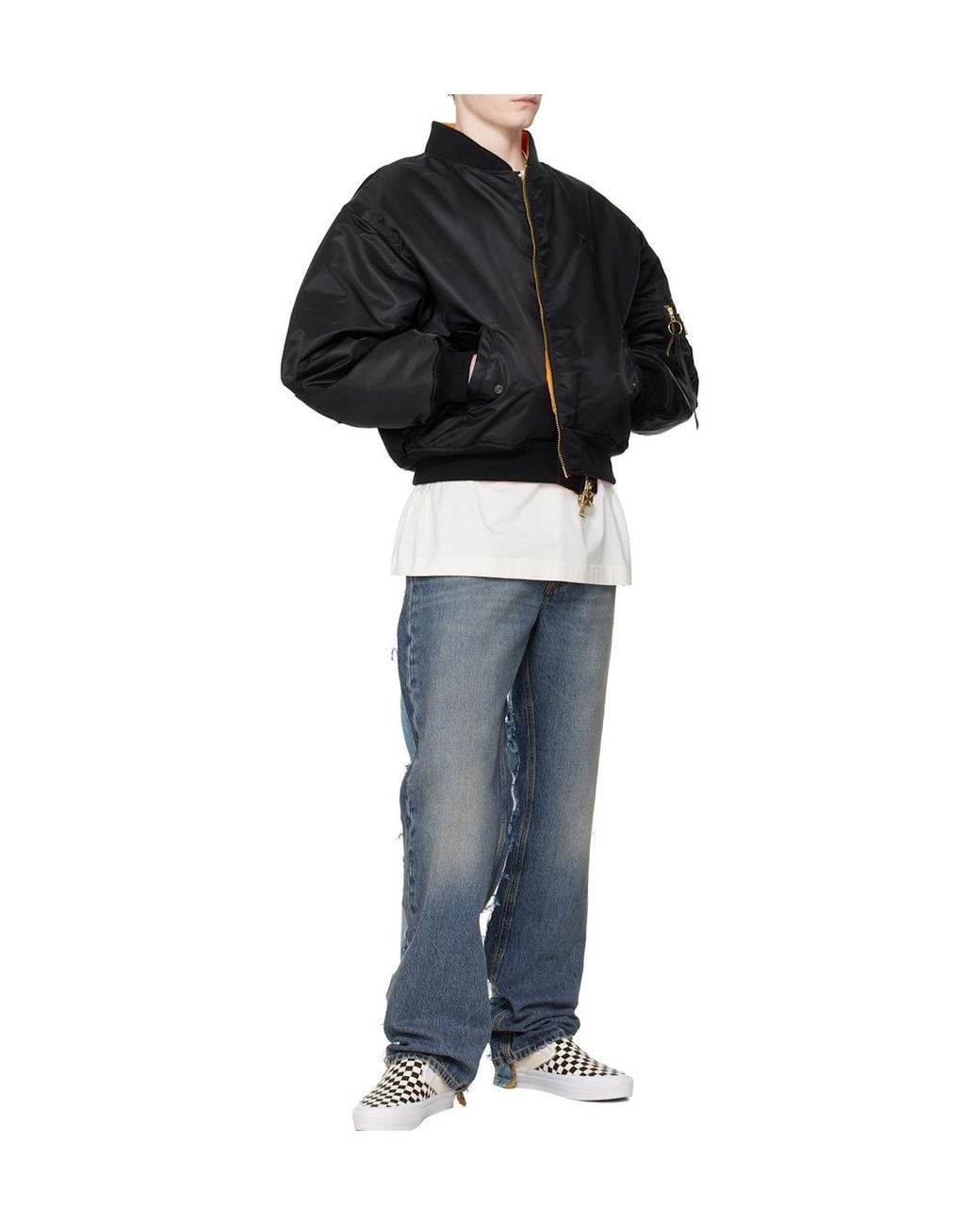 Vetements Blue Cut-Up Back Jeans for men