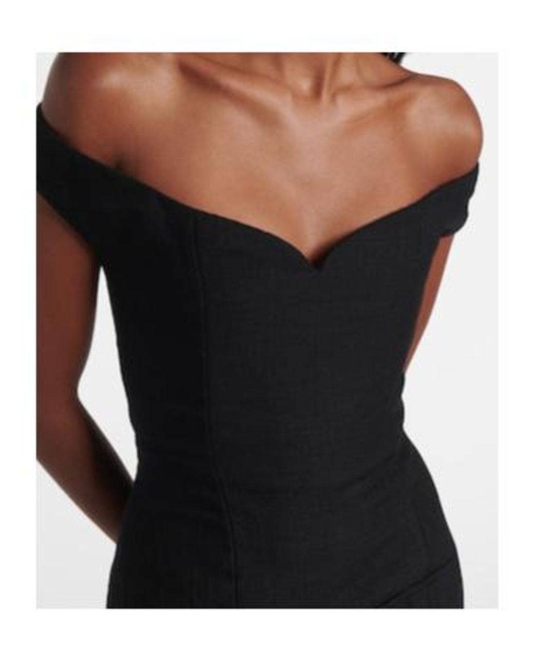 Calvin Klein Black Bonny Wool And Linen-Blend Midi Dress