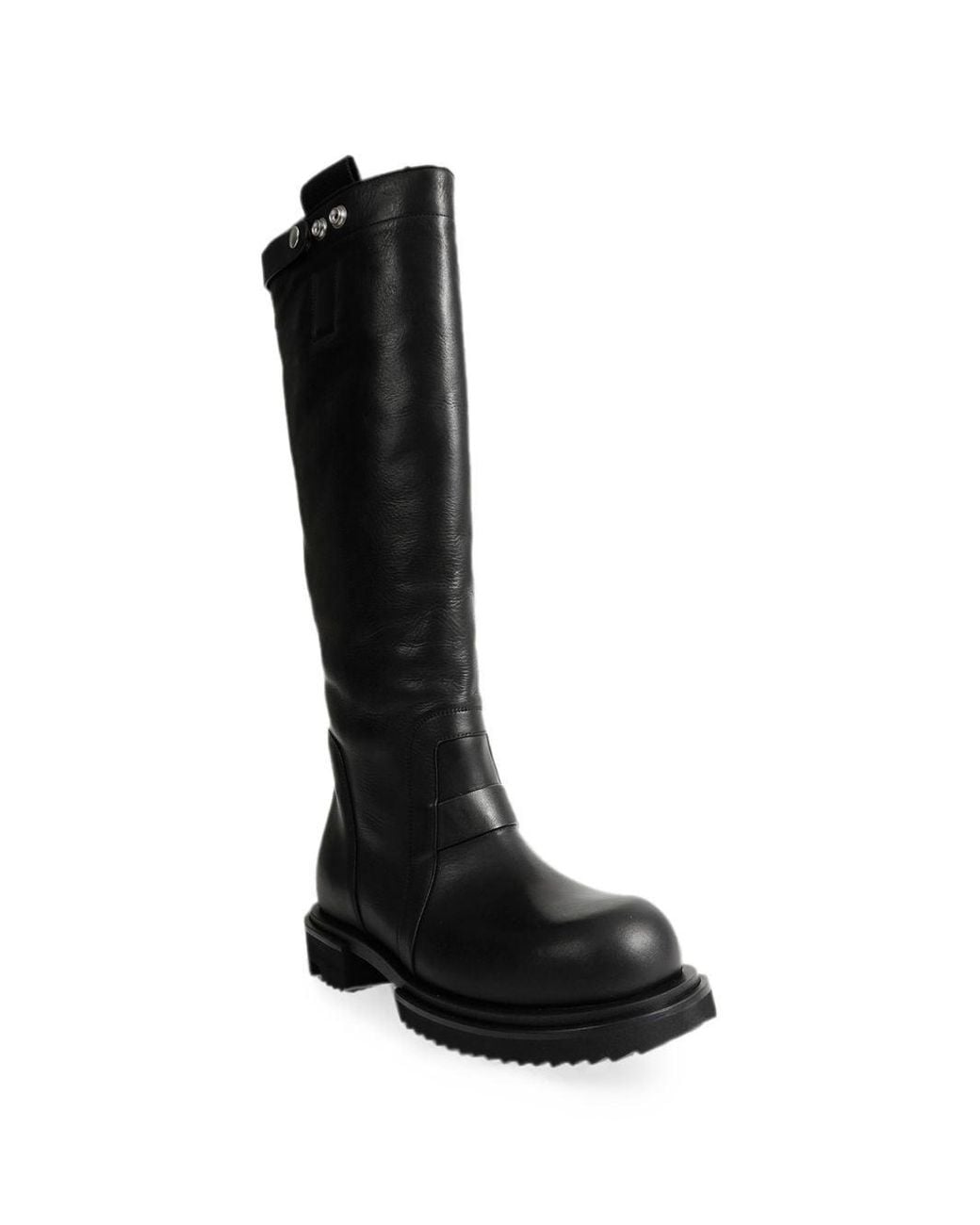 Rick Owens Black Gabe Knee-High Strap Boots