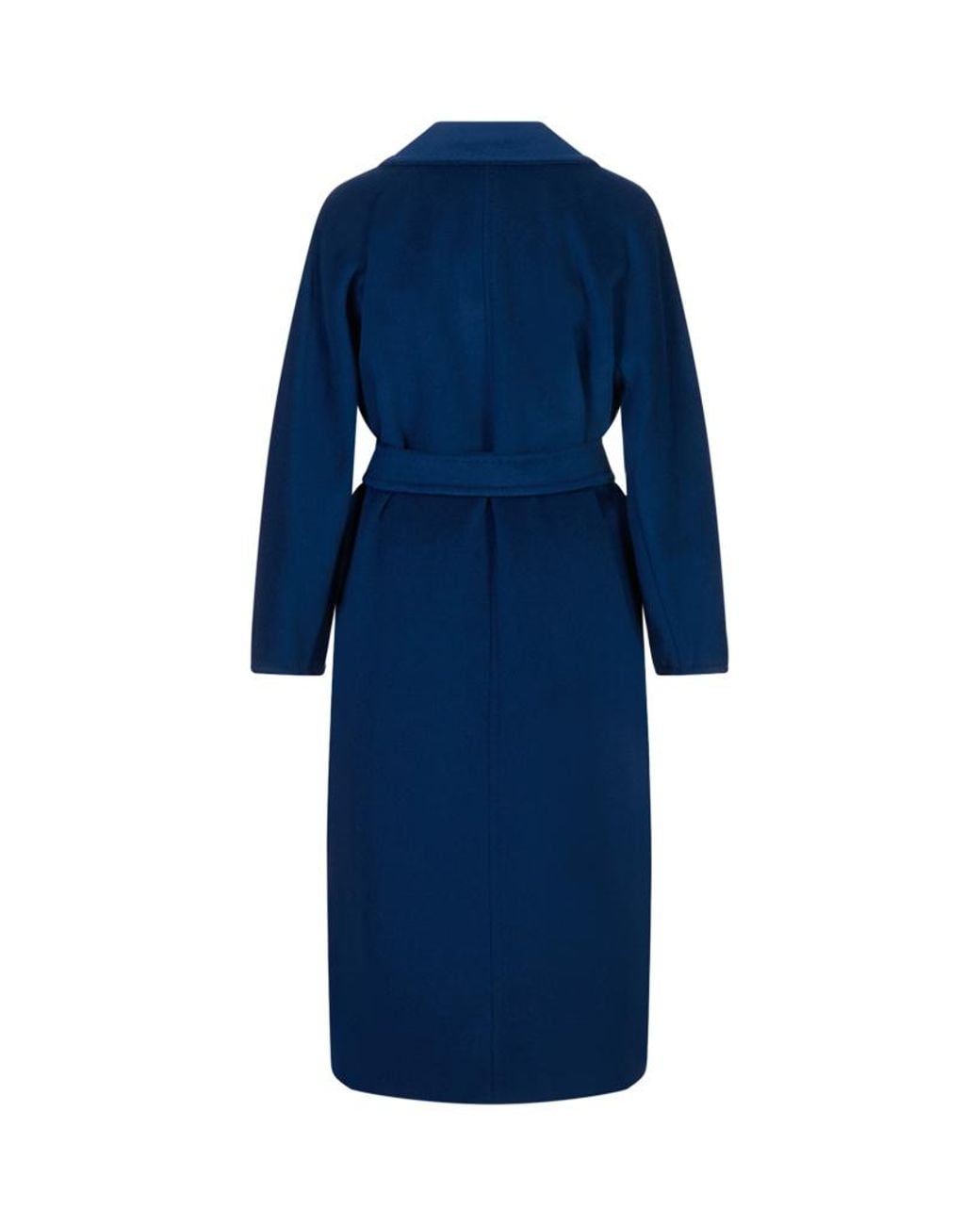 Max Mara Blue Icon Belted Double-Breasted Coat