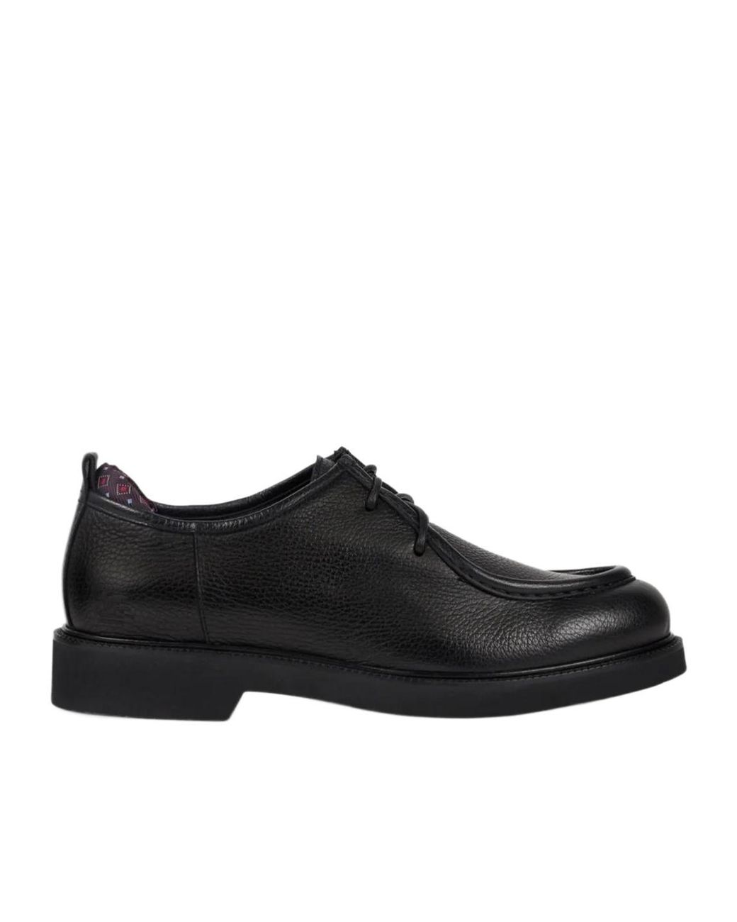 Etro Black Leather Lace-Up Shoes for men