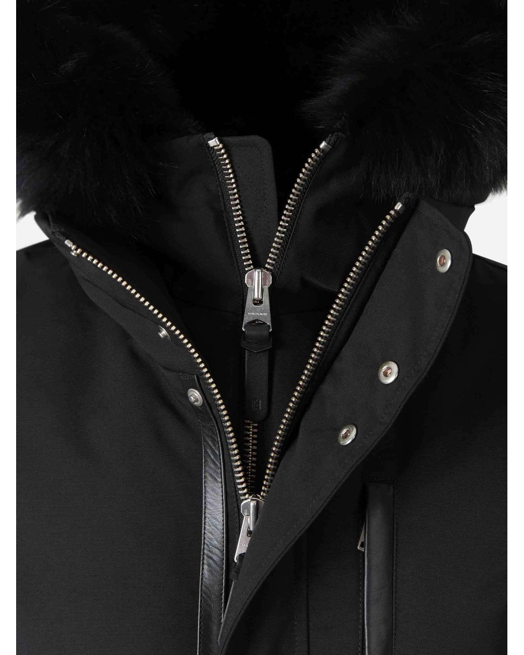 Mackage Black Hooded Down Jacket for men