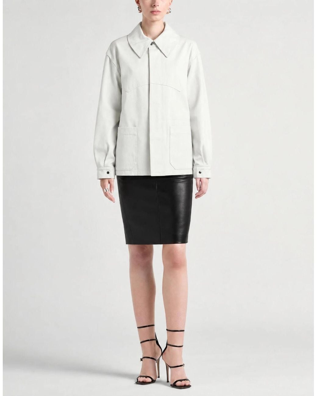 Maison Margiela White Loose-Fitting Denim Jacket