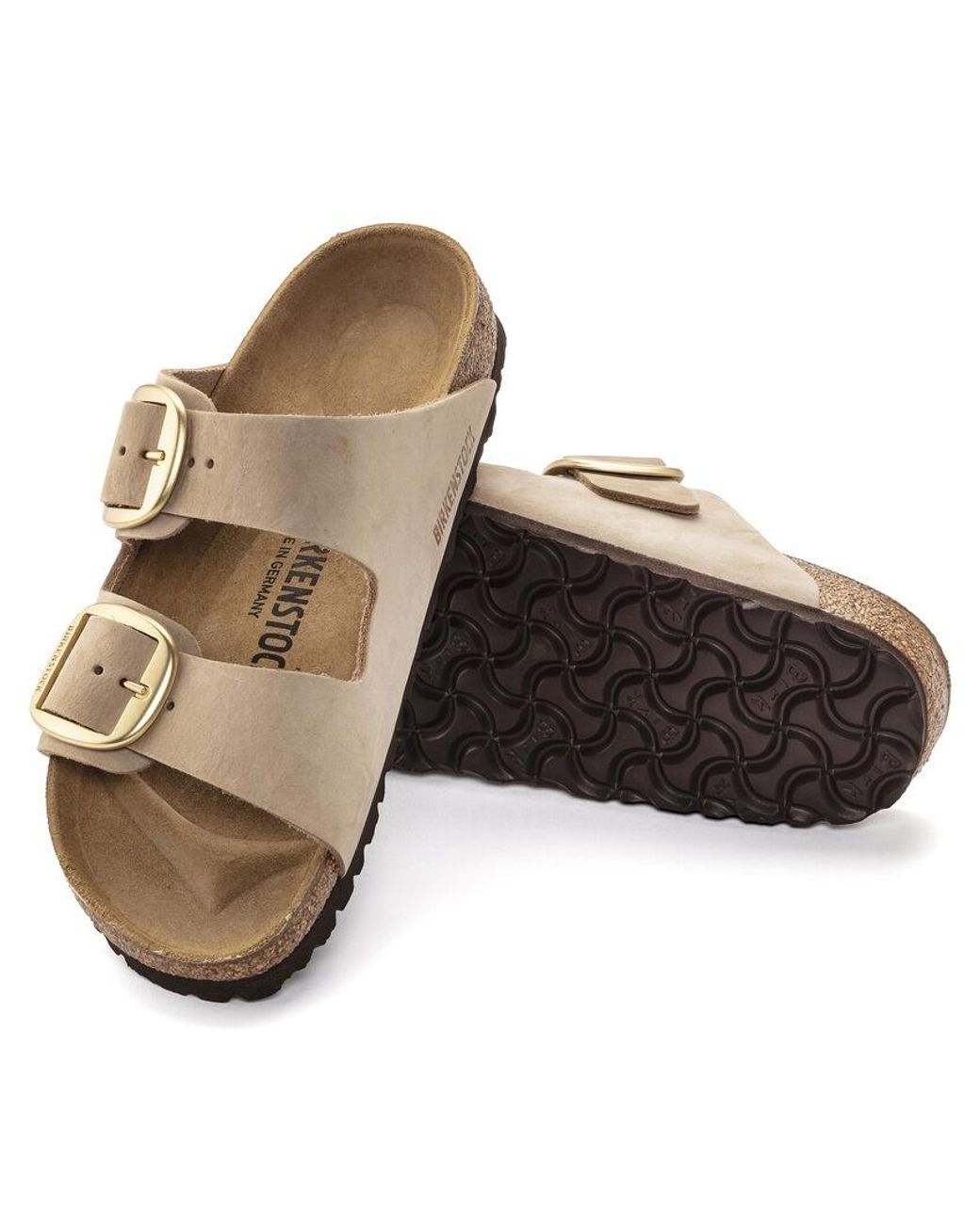 Birkenstock White Arizona Big Buckle Slip-On Sandals