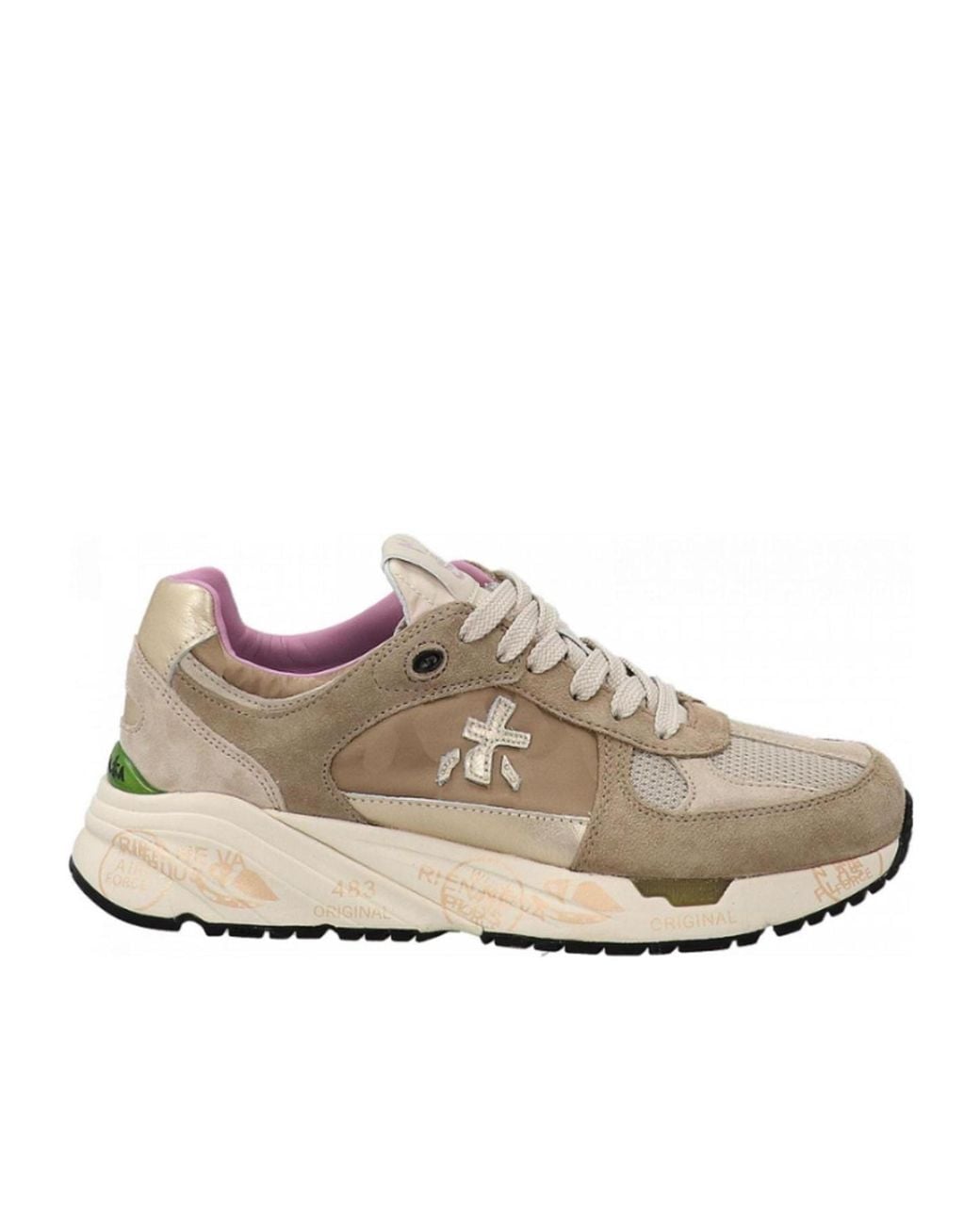 Premiata Gray Lace-Up Low-Cut Casual Shoes