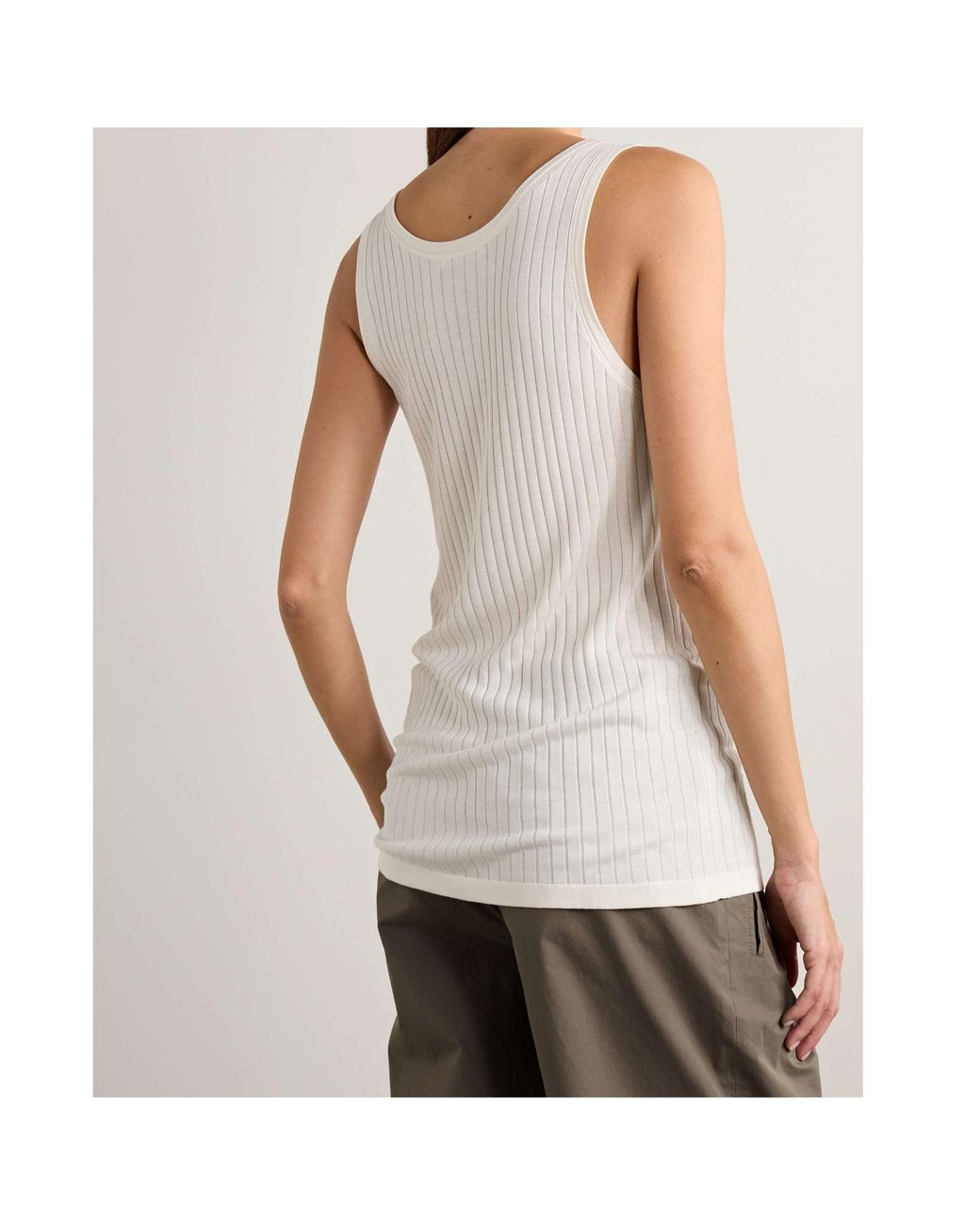 The Row White Crew Neck Vest