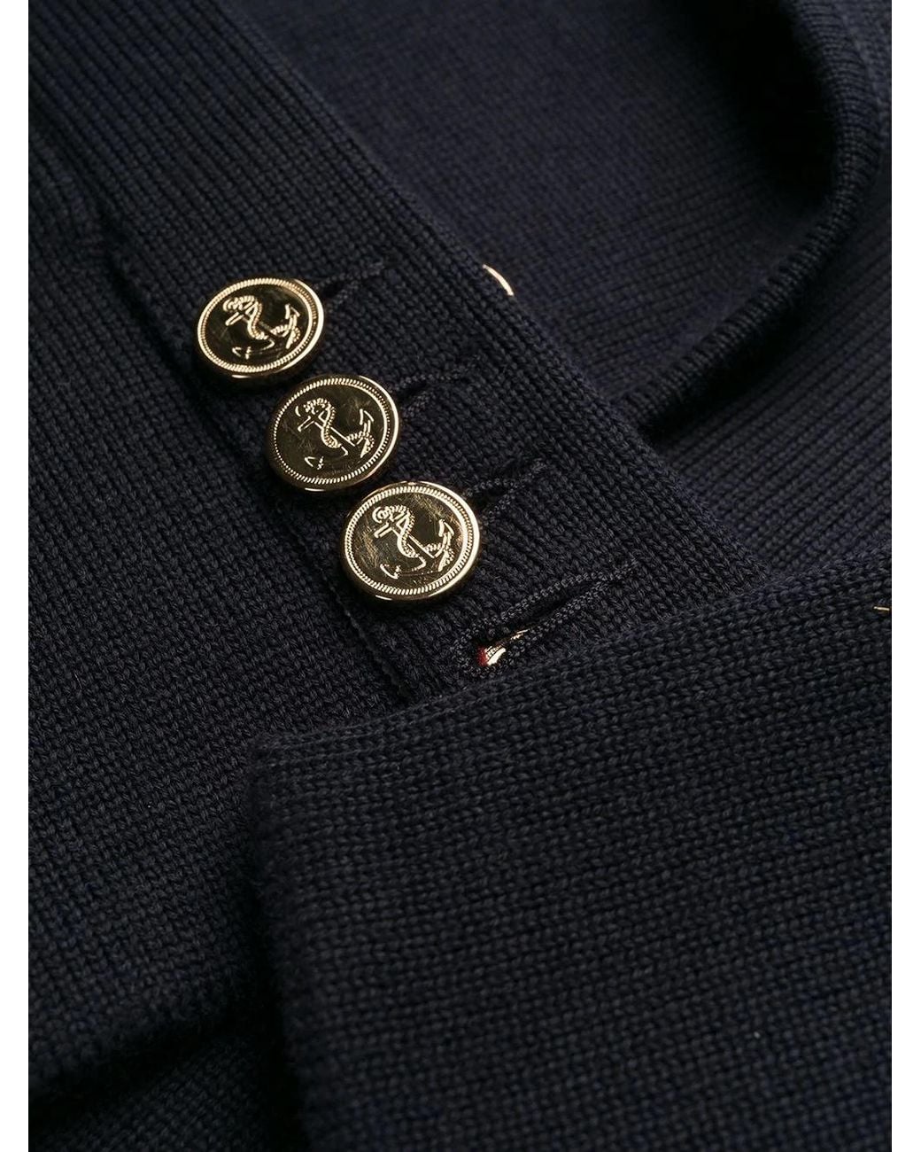 Thom Browne Blue 4-Bar Knitted Blazer for men