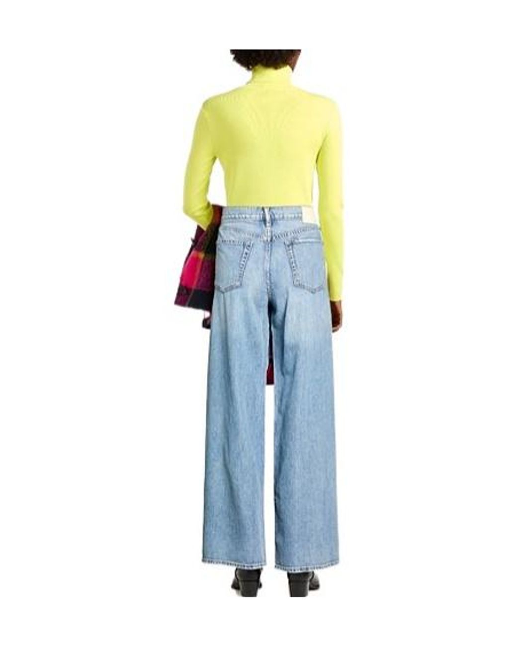 Rag & Bone Blue Light Wash Wide-Leg Jeans