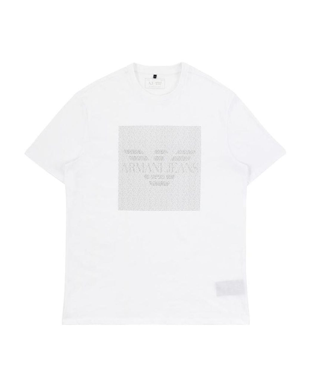 Armani Jeans White Round-Necked Logo T-Shirt for men