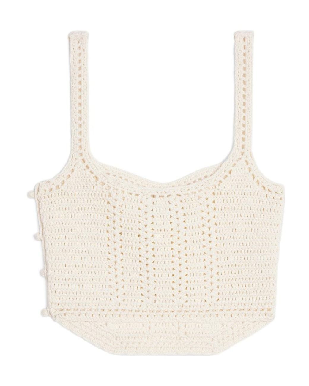 Céline White Bustier Tank Top
