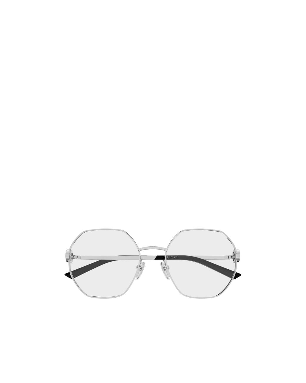 Gucci White Eyewear Geometric Frame Glasses
