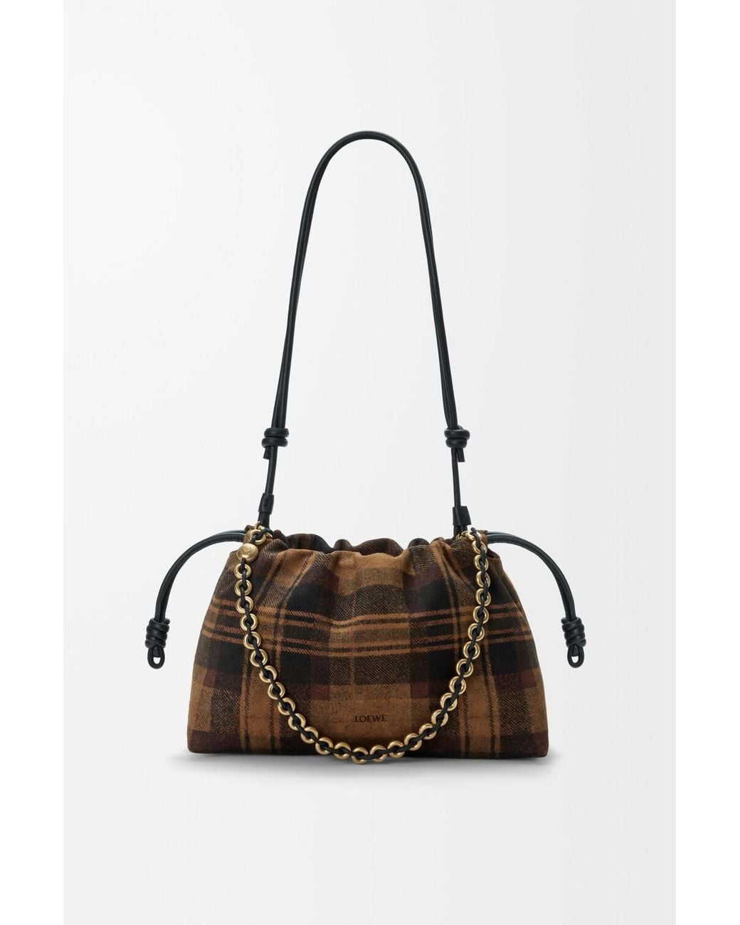 Loewe Brown Medium Pleated Shoulder Bag