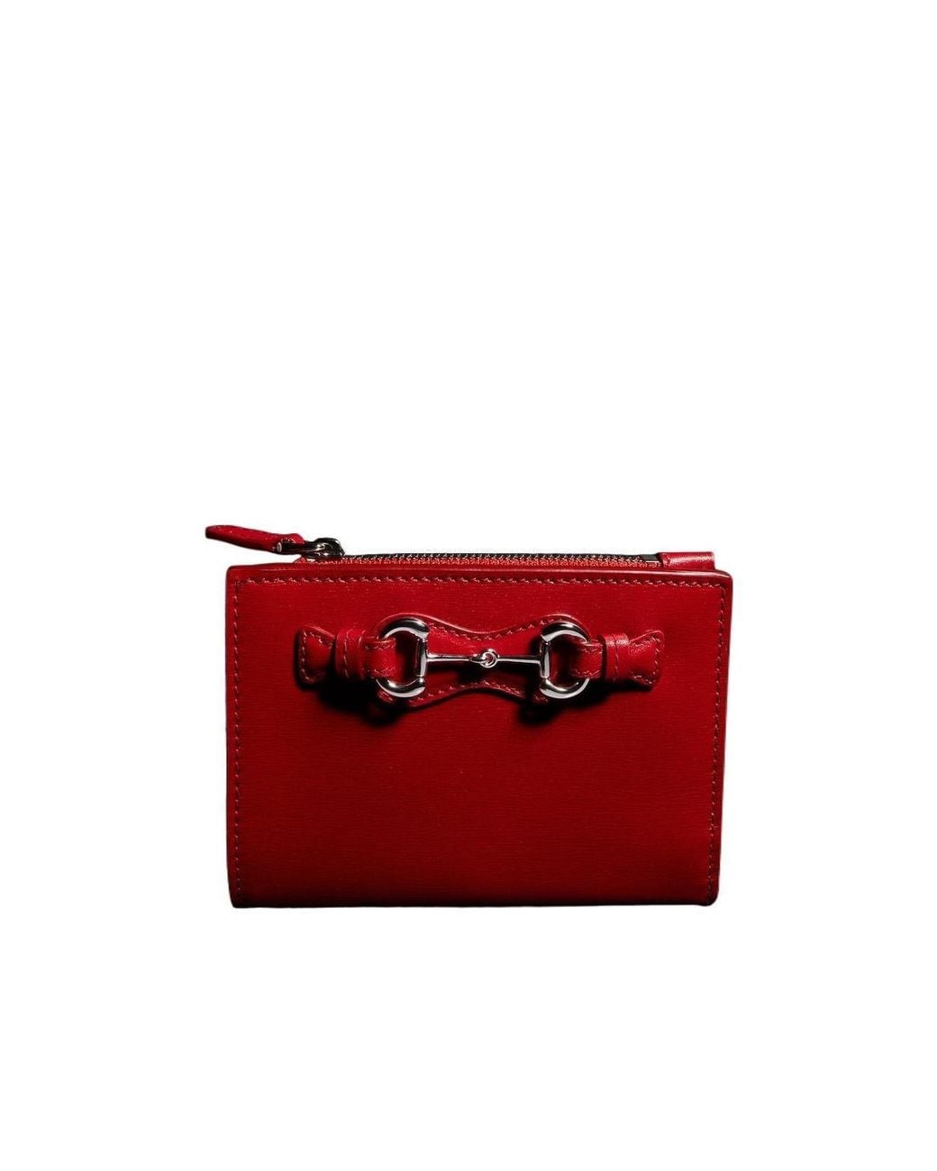 Gucci Red Horsebit Small Wallet