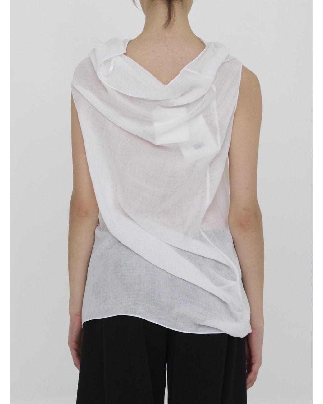 The Row White Aria Top In Cotton