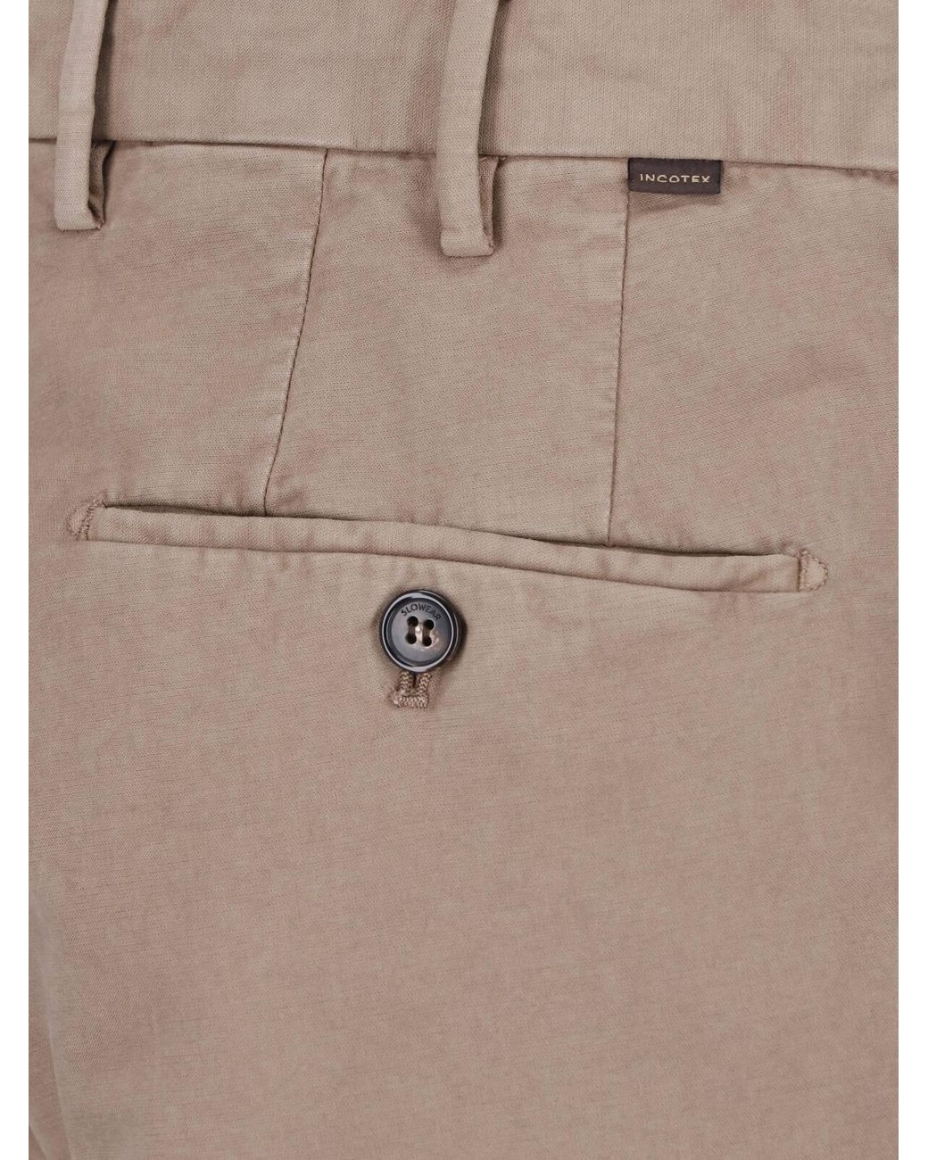 Incotex Gray Slim Chino Pants for men