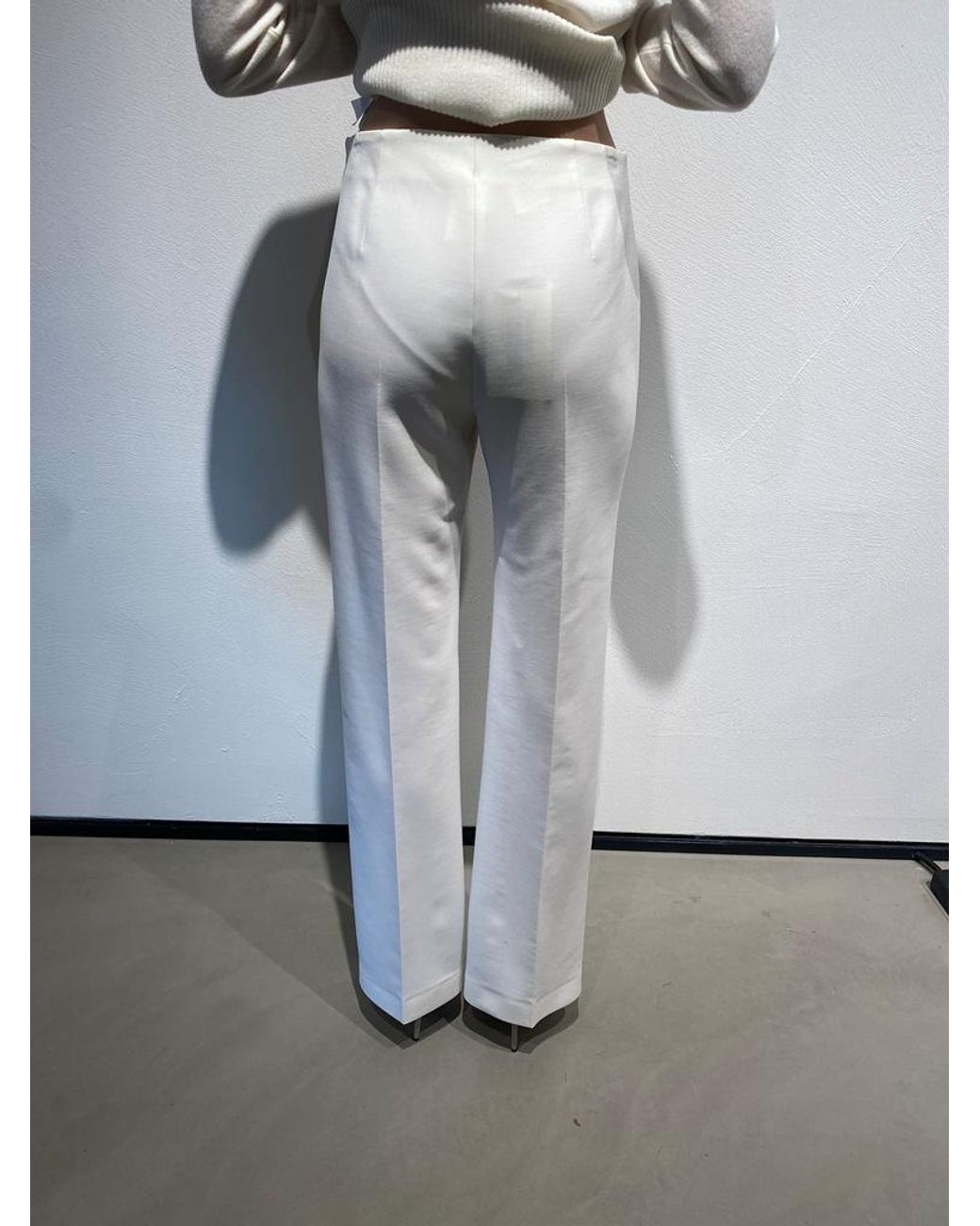 Max Mara Gray Straight Leg Trousers