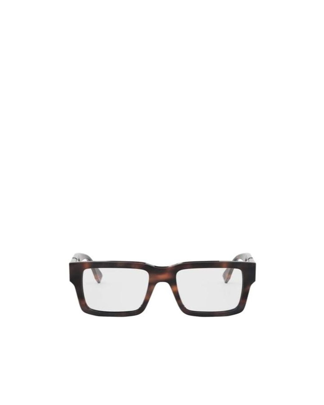 Fendi White Eyewear Rectangular Frame Glasses for men