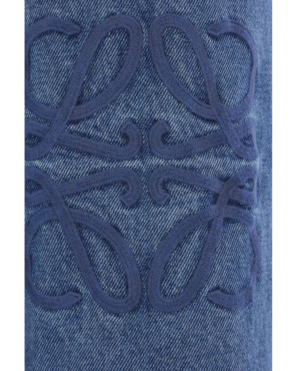 Loewe Blue Anagram Baggy Jeans