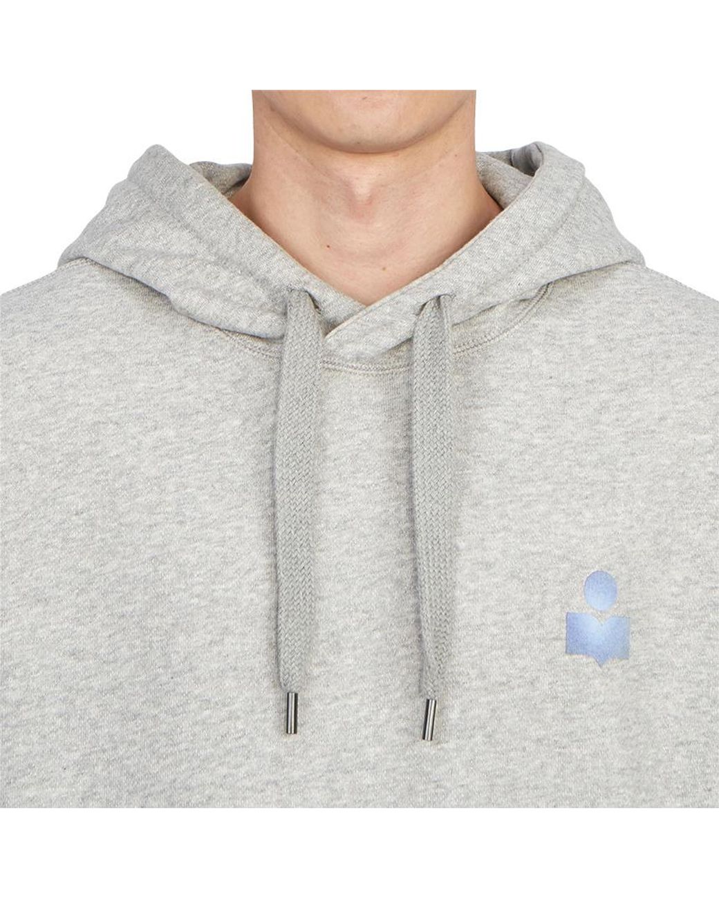 Isabel Marant Gray Organic Cotton-Blend Jersey Hoodie for men