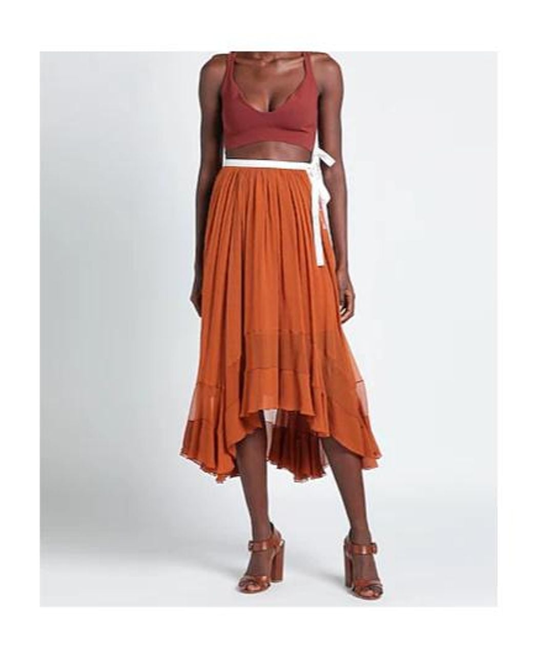 Chloé Orange Skirt