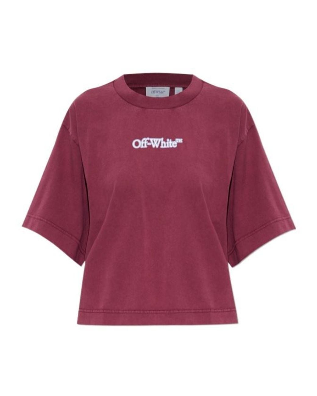Off-White c/o Virgil Abloh Red Crew-Neck T-Shirt