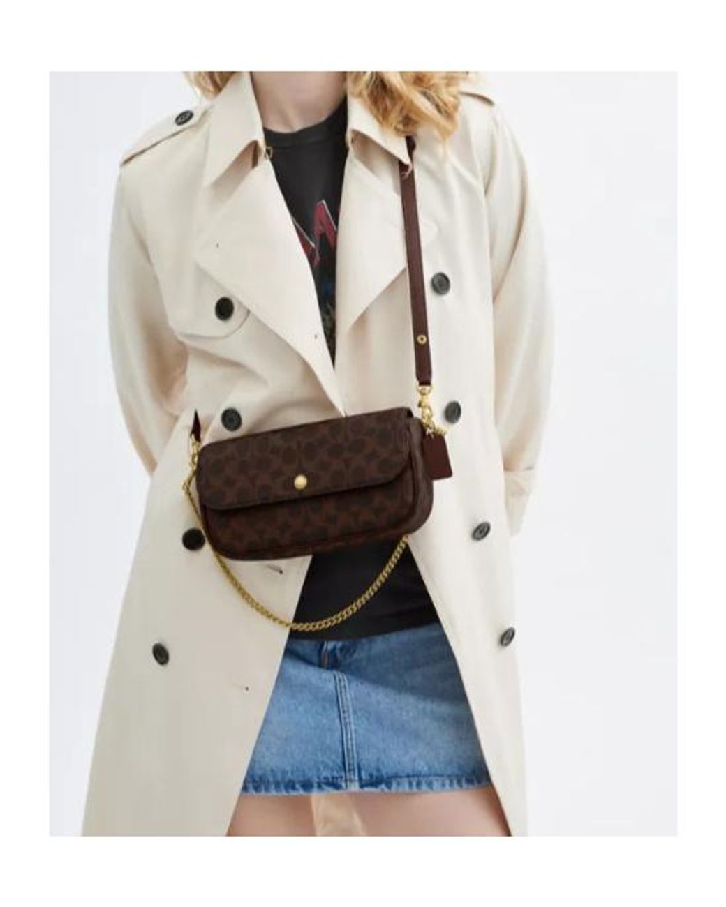COACH Metallic Brook Signature Shoulder Bag