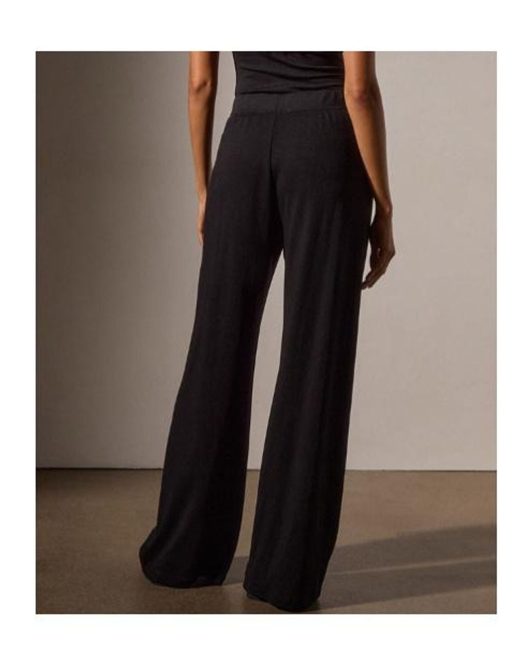 James Perse Black Wide-Leg Sweatpants
