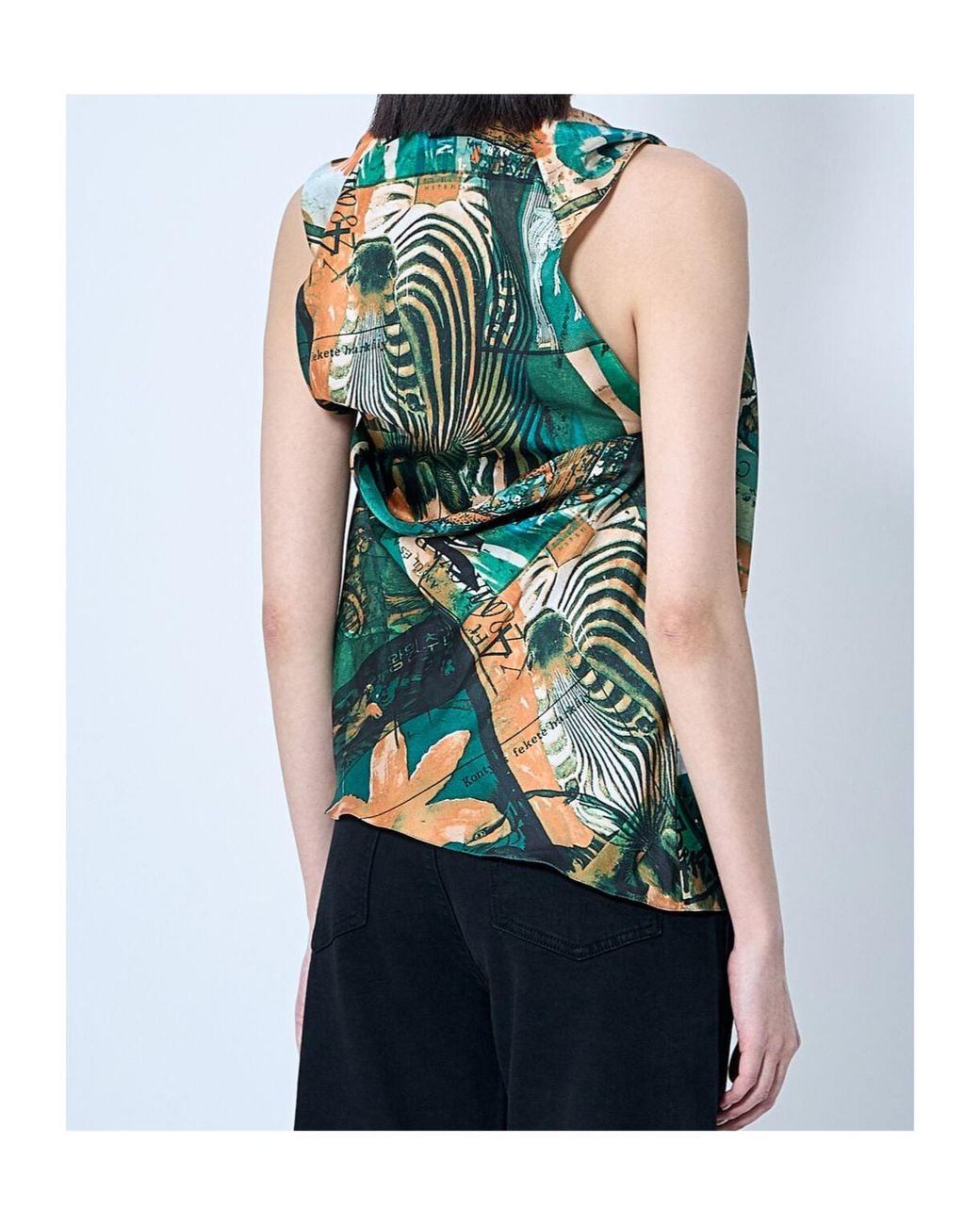 Kiko Kostadinov Green Markarian Sleeveless Top