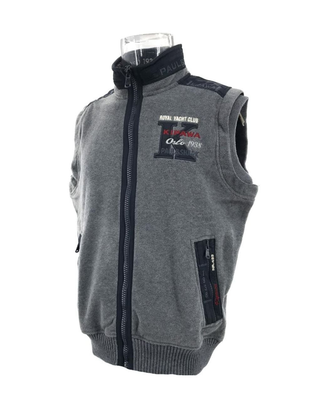 Paul & Shark Gray Logo Leisure Vest for men