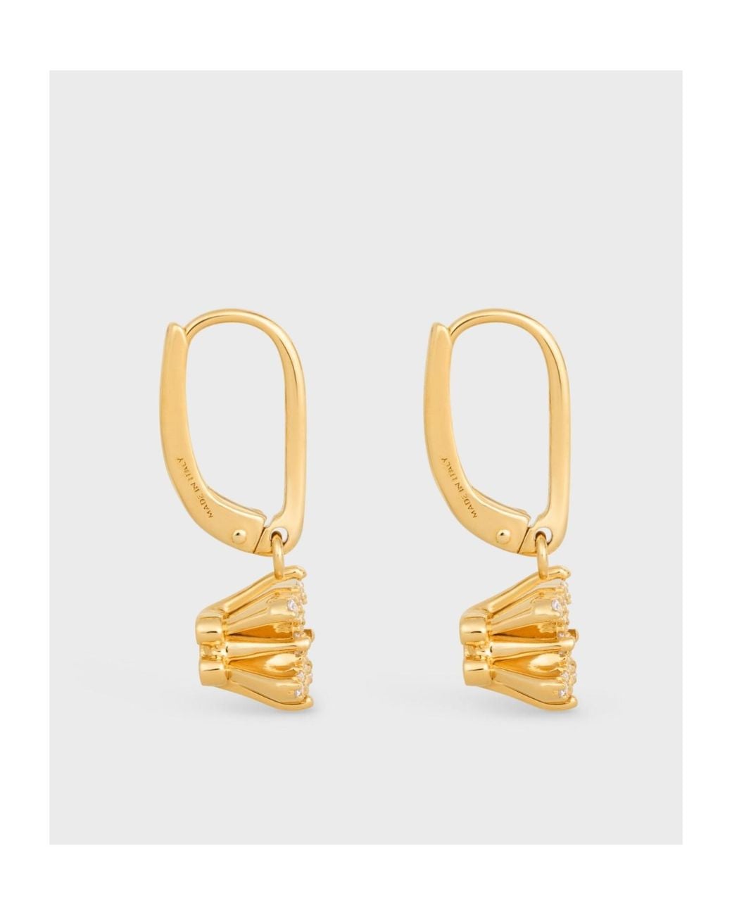 Céline Metallic Triomphe Solitaire Sparkle Earrings