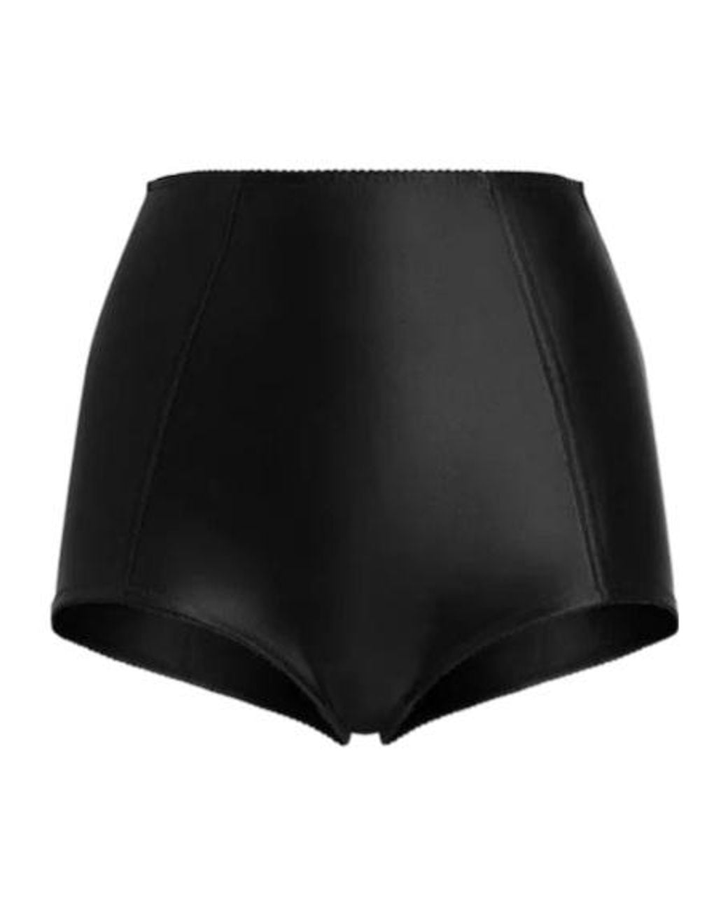 Dolce & Gabbana Black Satin High Waist Shorts