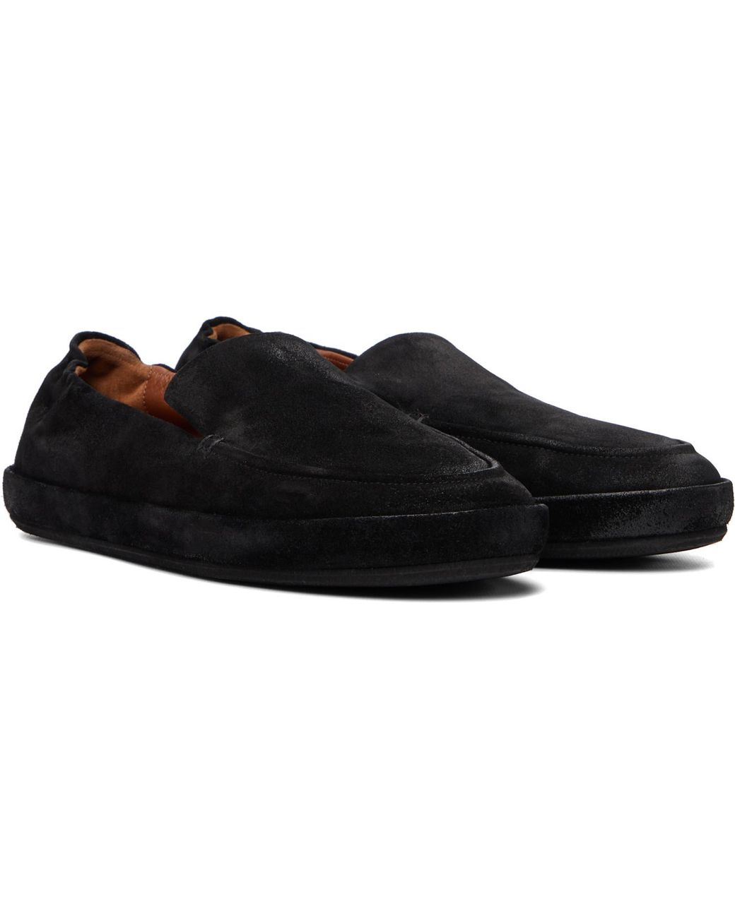 Marsèll Black Scatopelle Suede Loafers for men