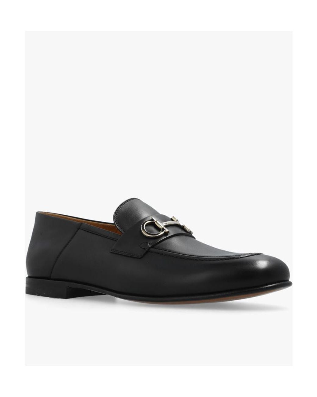 Ferragamo Black Ferragamo Gancini Loafers for men