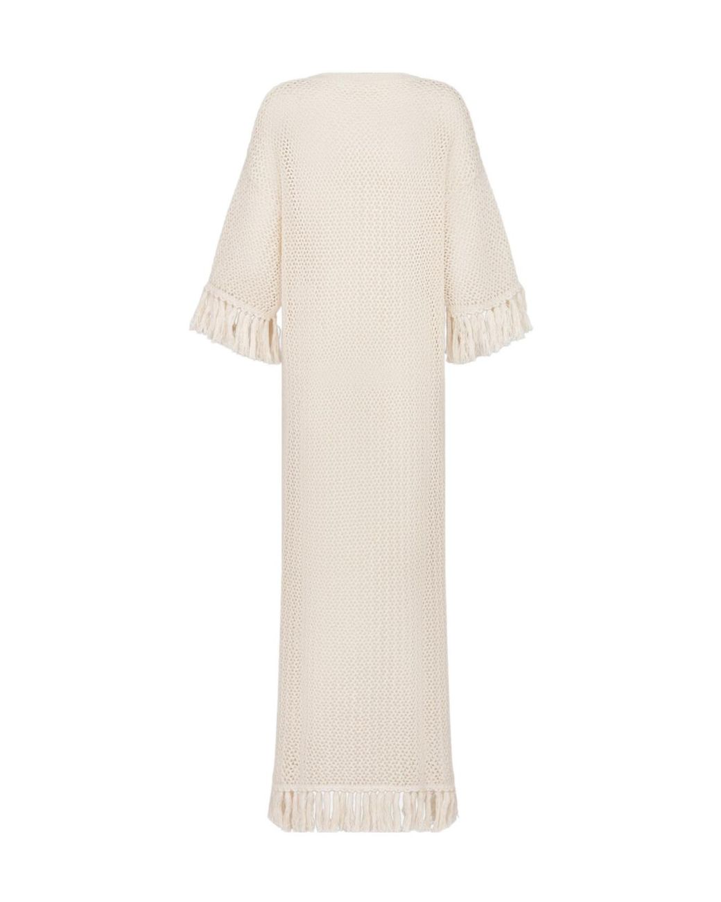 Dior White Iviera Tassel Dress
