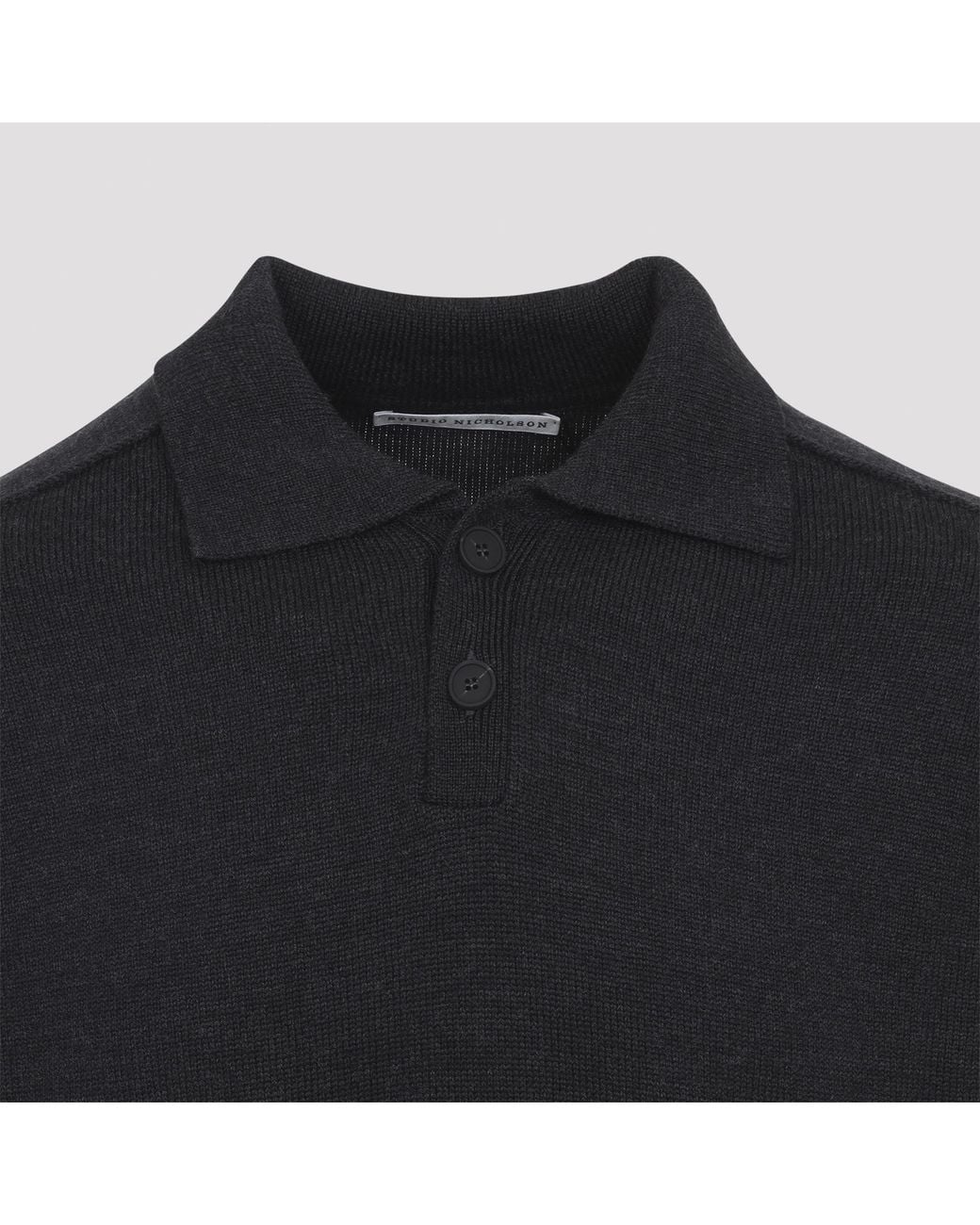 Studio Nicholson Blue Sark Polo Knitted Sweater for men