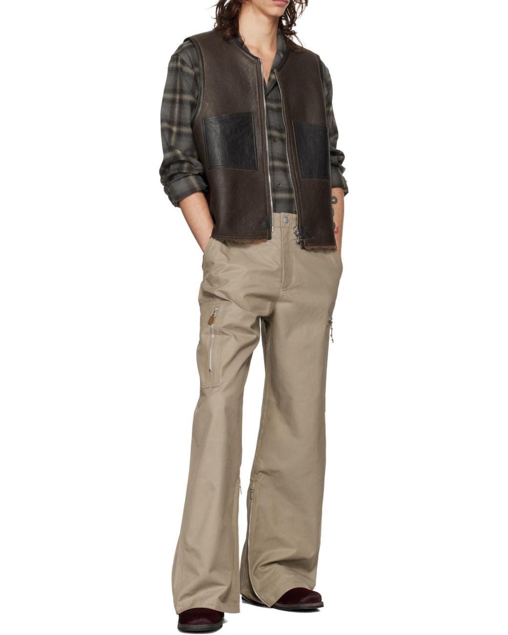 Our Legacy Gray Tactical Cargo Trousers for men