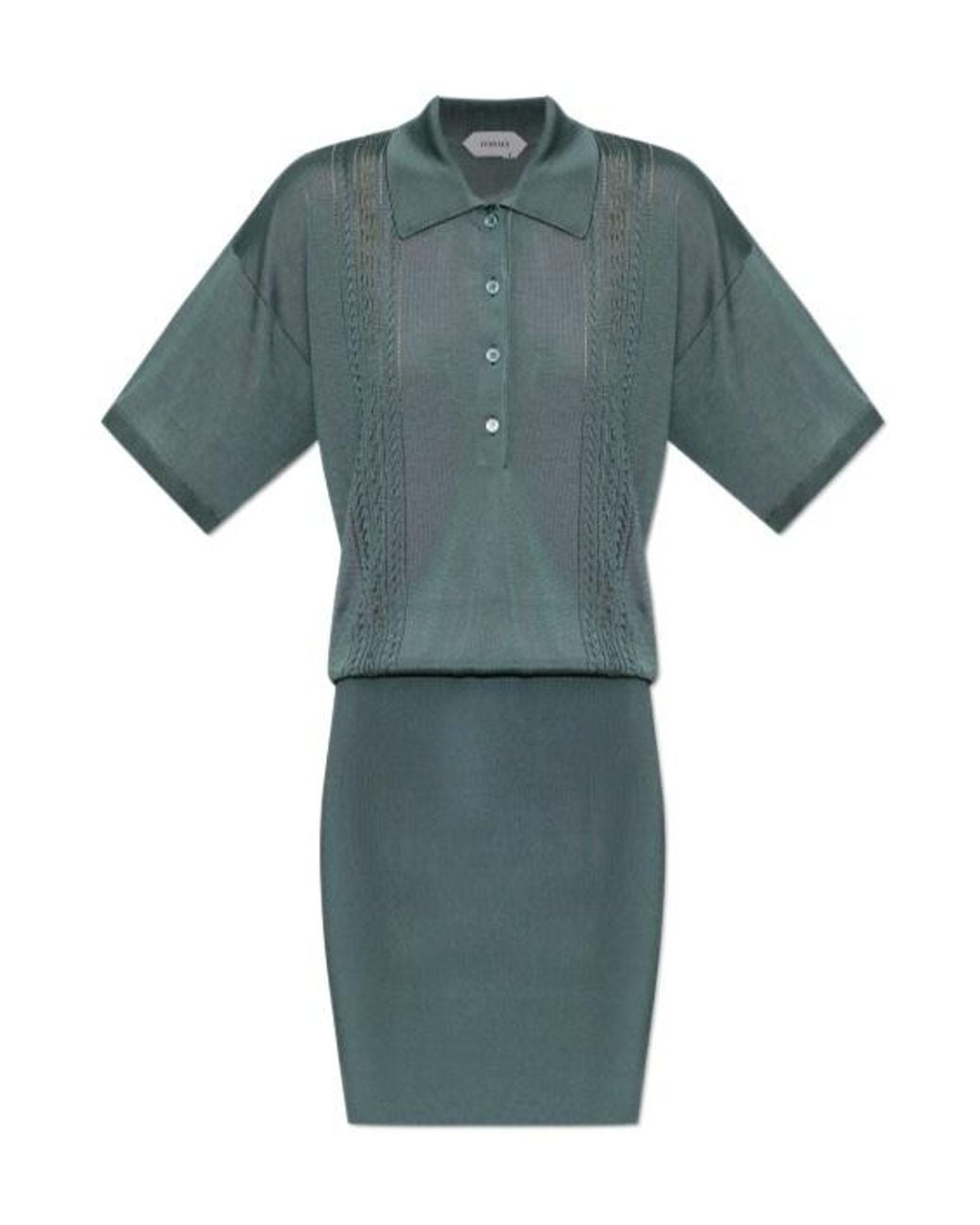 Versace Green Polo Knitted Dress