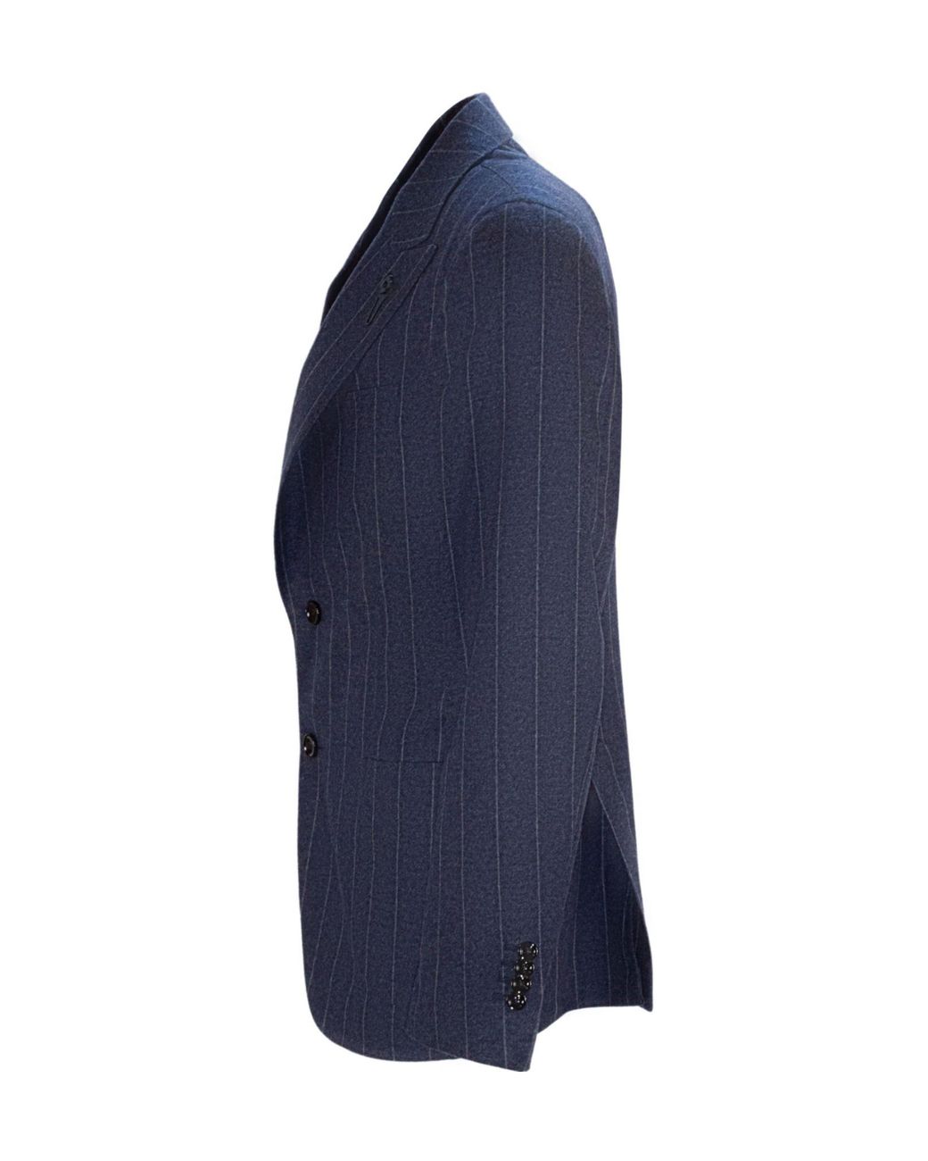 Lardini Blue Single Breasted Striped Blazer for men