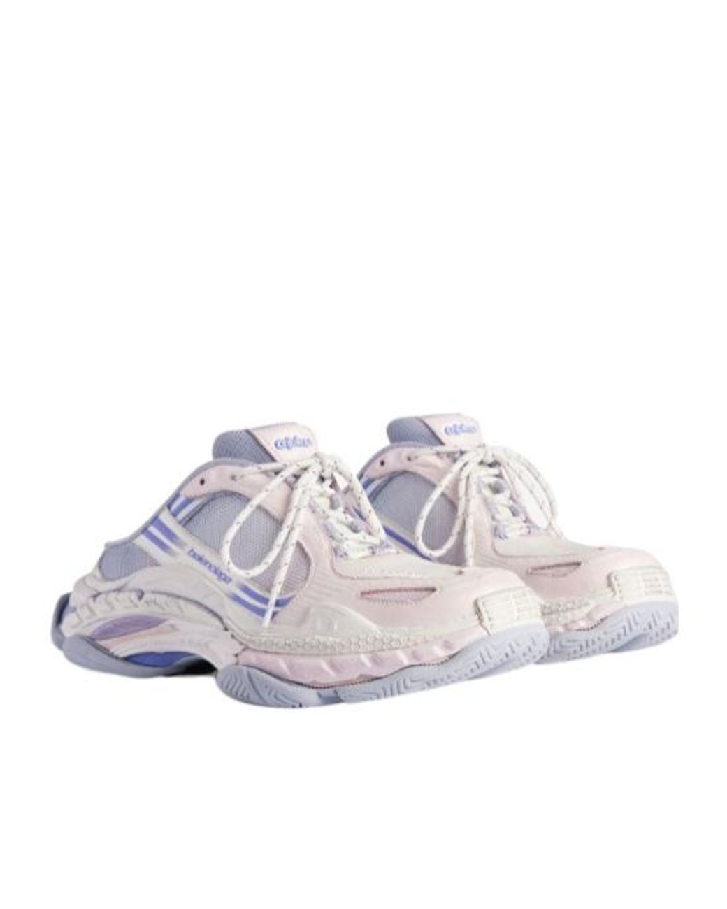 Balenciaga White Triple S Mule Sneakers