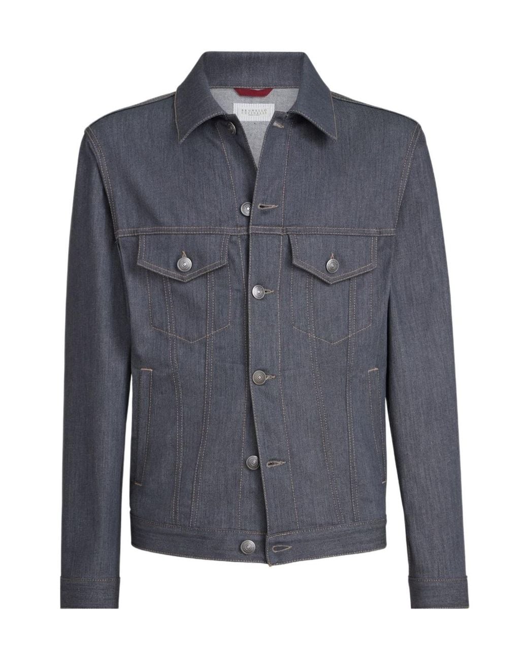 Brunello Cucinelli Blue Denim Four-Pocket Jacket for men