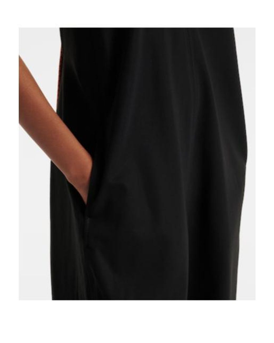 Plan C Black Cotton Crepe Jumpsuit