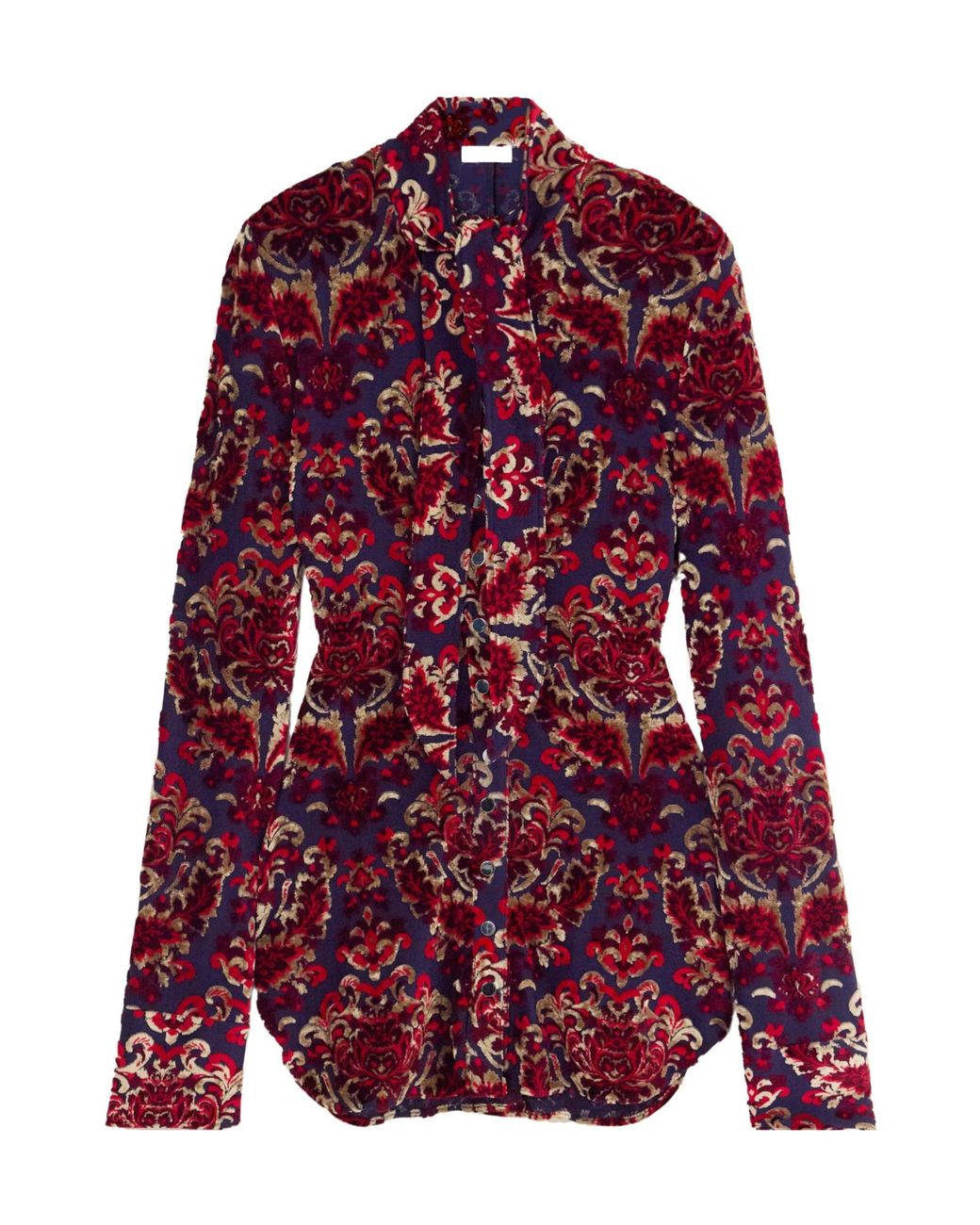 Rabanne Red Flocked-Pattern Shirt