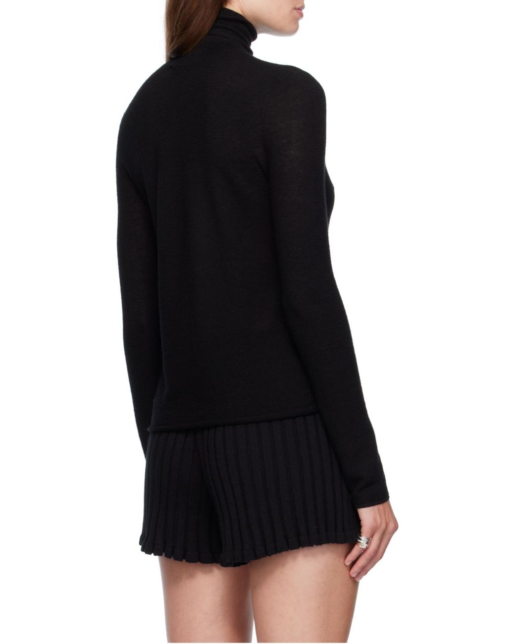 Lisa Yang Black Lory Slim Turtleneck Knitted Sweater