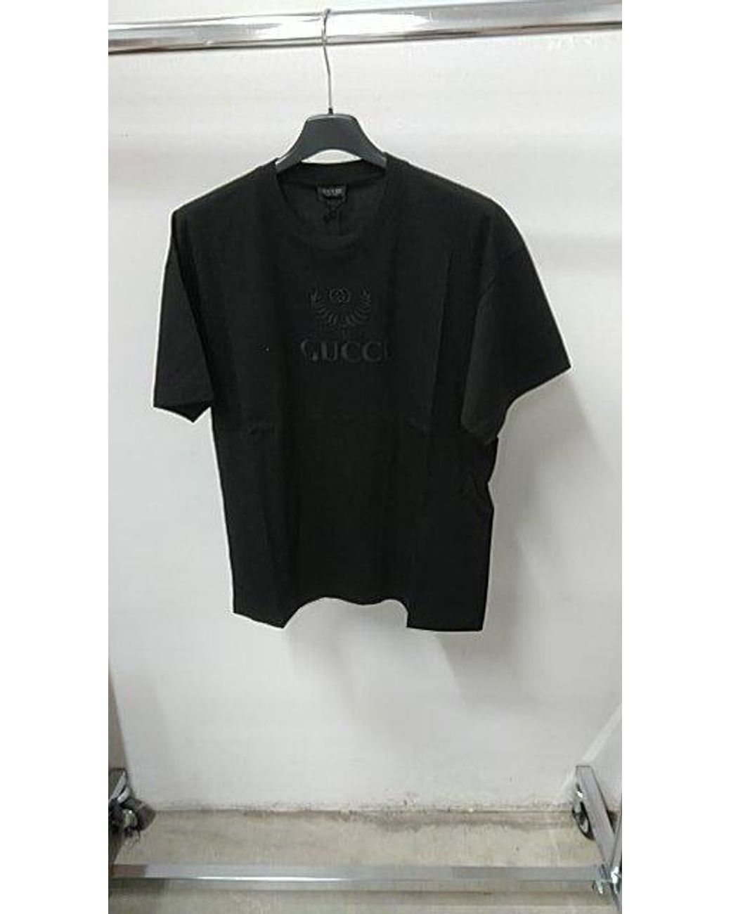 Gucci Black Embroidery Jersey T-Shirt for men