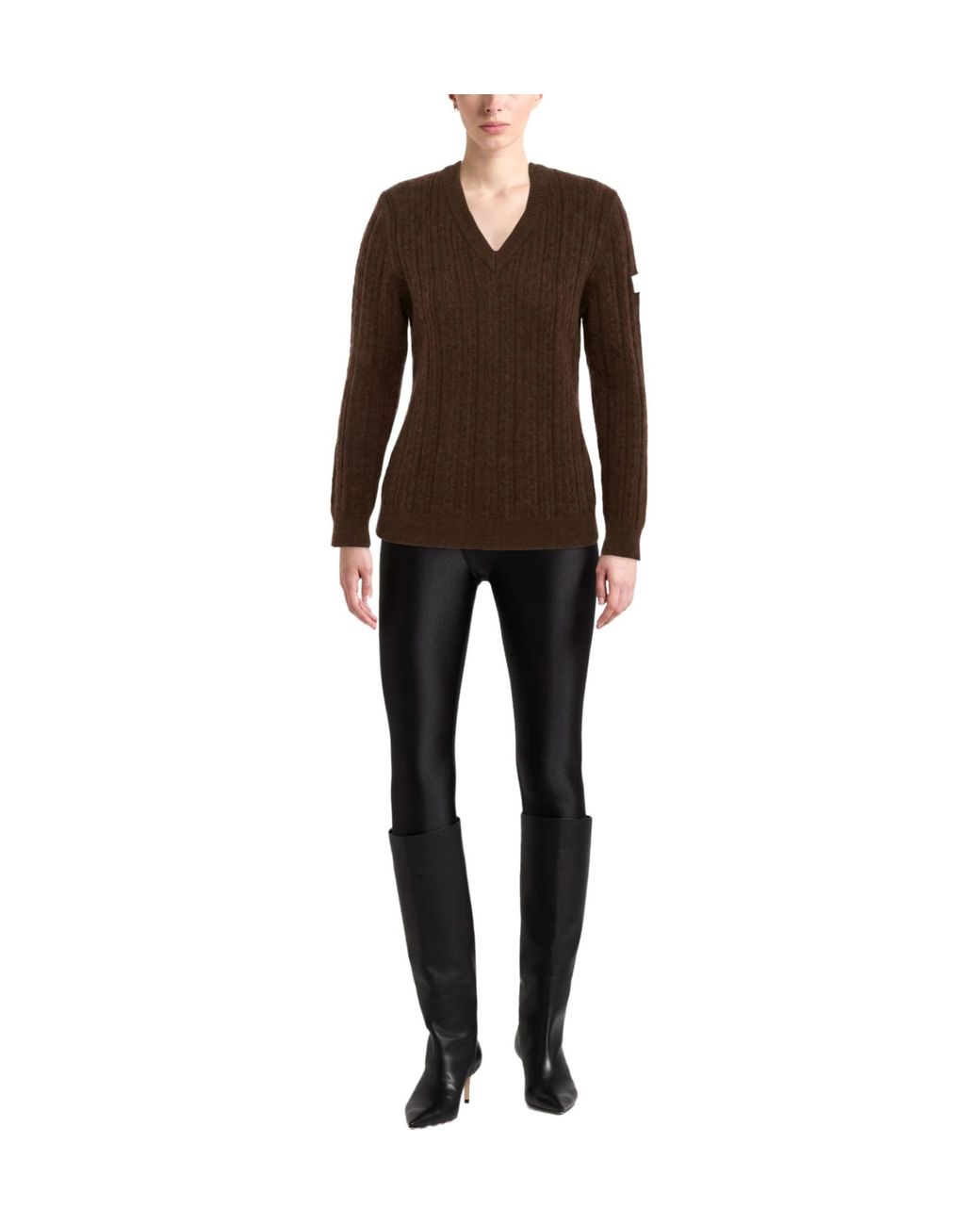 MM6 by Maison Margiela Brown Solid-Color Sweater
