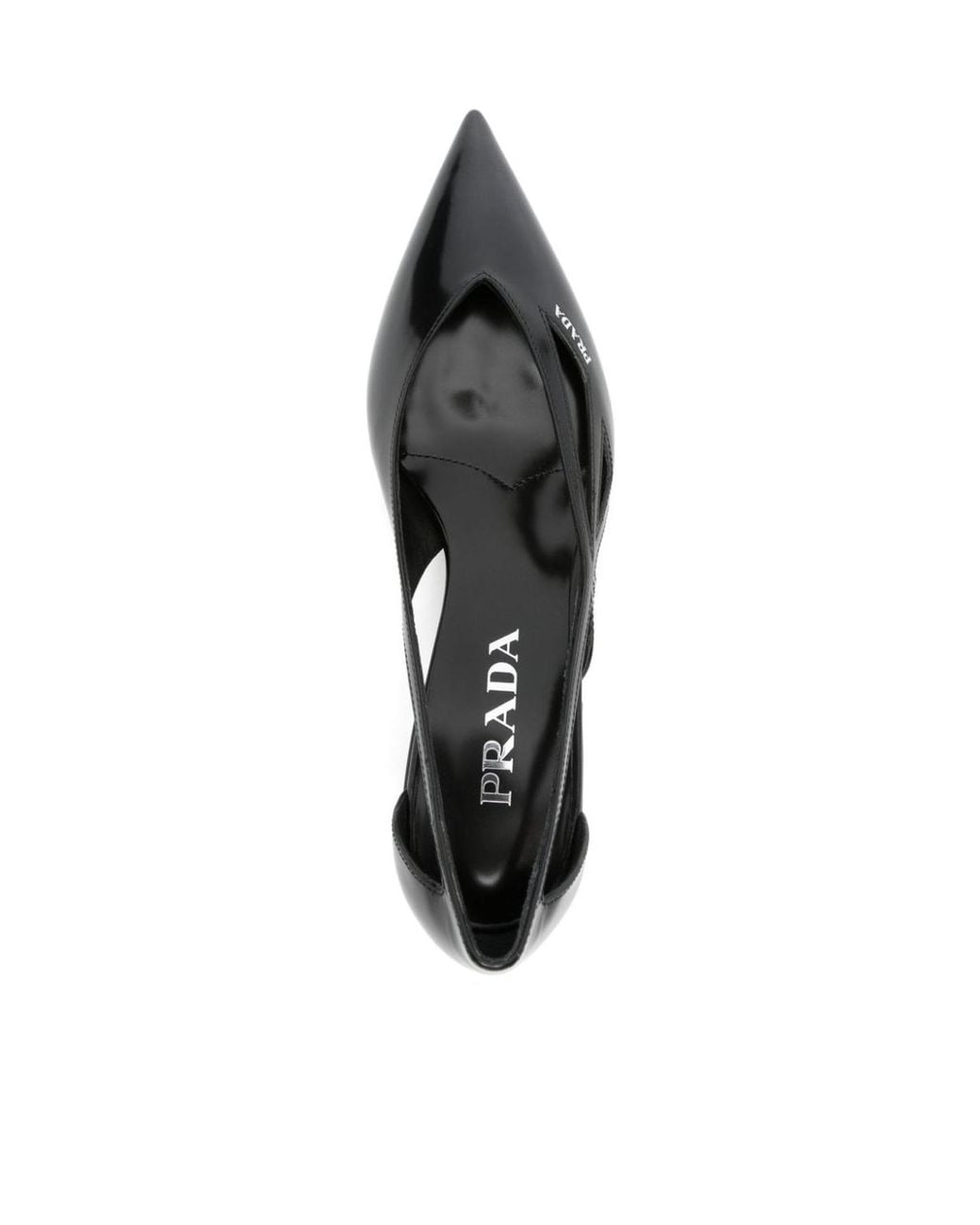 Prada Black Cut-Out Detailed Pointed Toe Pumps