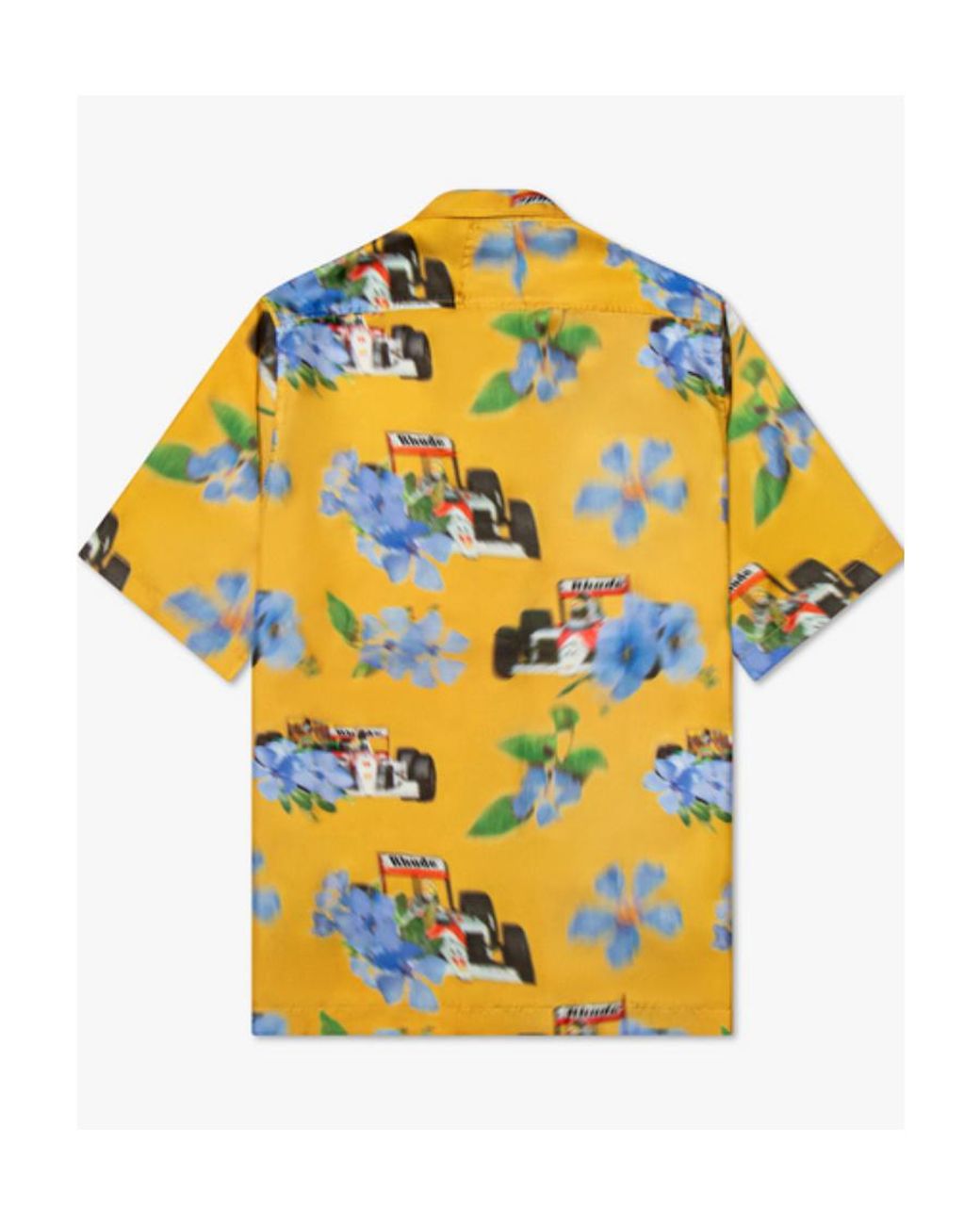 Rhude Yellow Loix Floral Printed Shirt for men