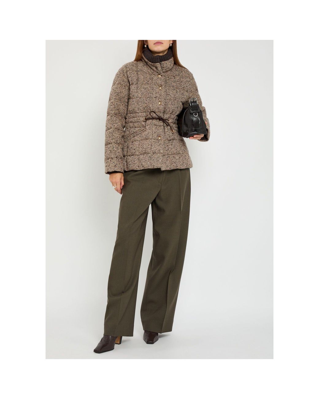 Moncler Brown Simple Wool Jacket