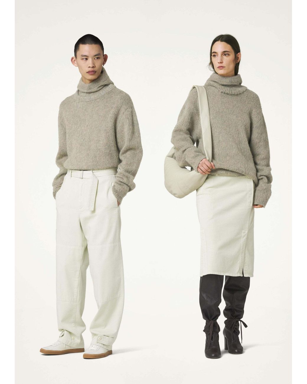 Lemaire Natural Crewneck Knitted Jumper for men